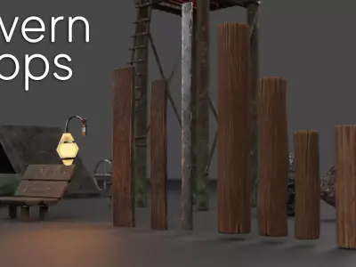 Tavern Props Pack Free low-poly 3D model