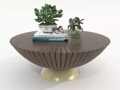 Modern Coffee Table and Armchair Set 78 3D model