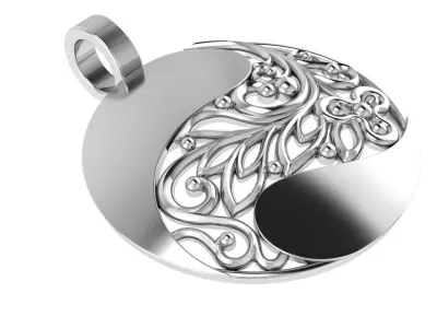 Pendant with a pattern without stones  3D print model