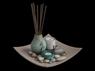 Sea Grass Decoration Set 3D model