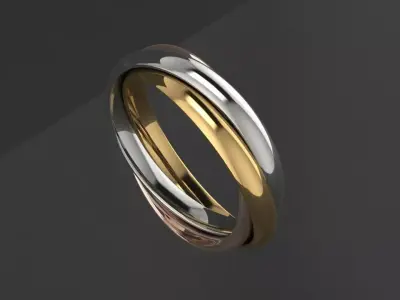 Ring Tri Color Small Model 3D print model
