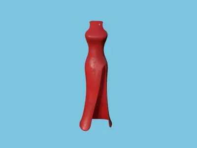 Red Female Dress - Woman Character Design Fashion Low-poly 3D model