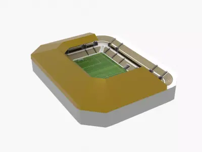 Soccer Stadium Low-poly 3D model 31