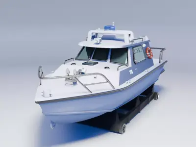 Speedboat Laep 7 Low-poly 3D model