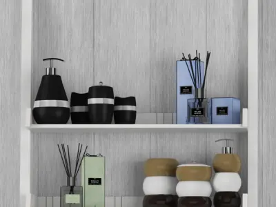 Nautical white wood 3D model