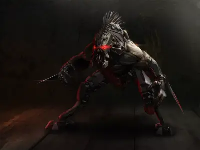 CAAW Close combat Artificial and Assault weapon Free 3D model