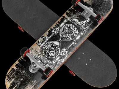 Skateboard set 005 3D model