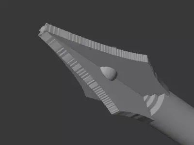 Luxury Fountain Pen Low-poly 3D model