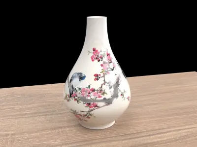 ChineseStylePorcelainVase3DModel Free 3D model