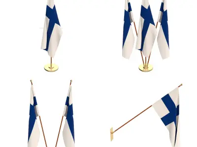 Finland Flag Packs 3D model