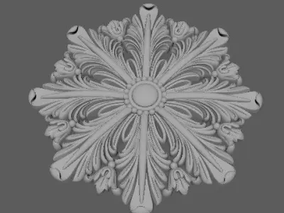 Central decor ornament for furniture 3D model 181