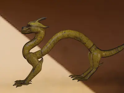 Porcelain dragon Free 3D model