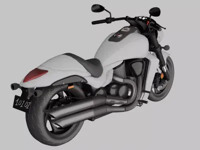 motorcycle cruiser   Low-poly 3D model