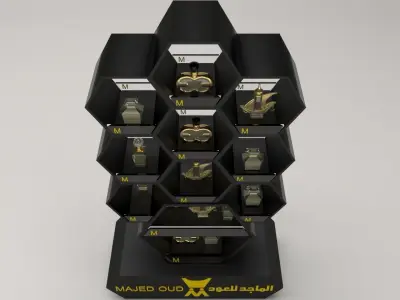 display stand 3 all perfume model are included 3D model