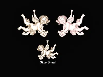 angel baby jewelry pendants 3D print model