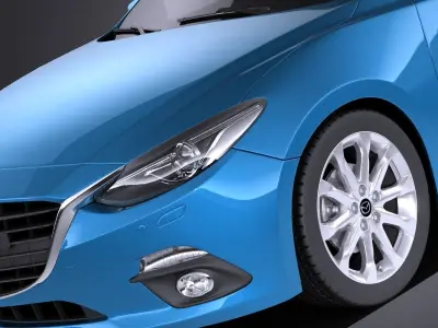 Mazda 3 Hatchback 2016 VRAY 3D model