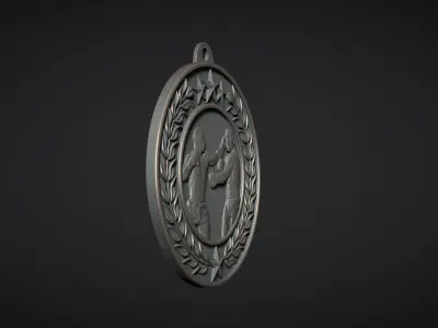 Boxing Medal 3D print model