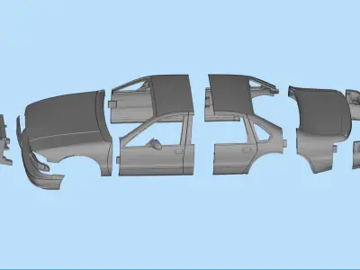 STL printable rc cars body Chevy Impala SS and Bonus  3D print model