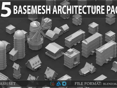 65 Basemesh Architecture Pack 3D model
