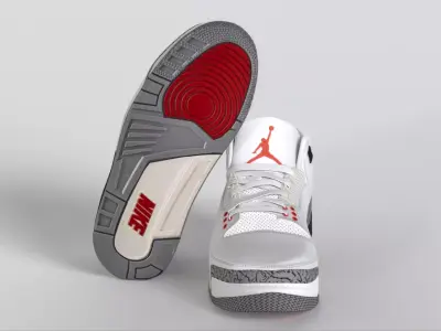 Nike Air Jordan 3 Retro JTH Super Bowl AV6683-160 Low-poly 3D model