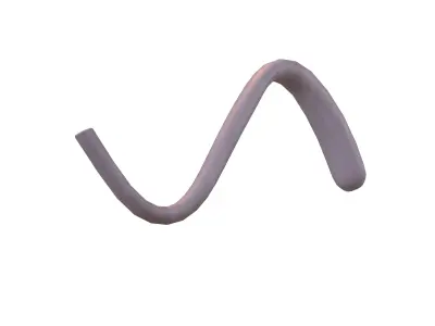 Cat Tail v1 001 Low-poly 3D model