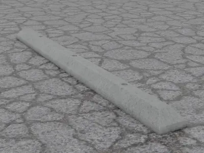 Parking Block Low-poly 3D model