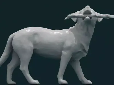 3D Dog Model 3D model
