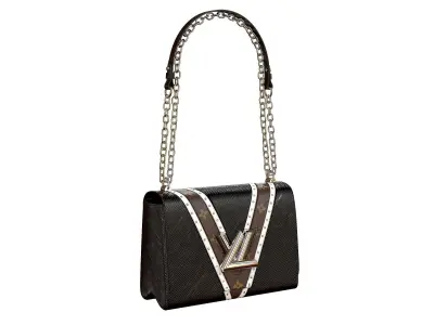 Louis Vuitton Bag Twist Epi Black with studs 3D model