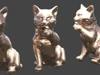 Cat Statue 1 3D model