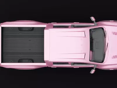 Nissan 4x4 Car Metallic Fuchsia Low-poly 3D model