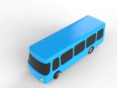 Toon Bus 3D model