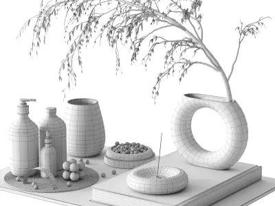 Decorative Set 17 3D model shop