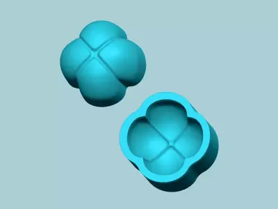 Four Segment Bud Flower Mold - Artificial EVA Molding 3D print model