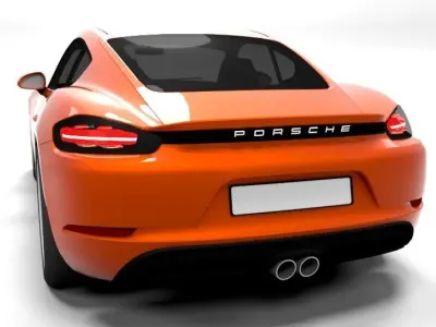 PORSCHE CAYMAN 2017 LOWPOLY Low-poly 3D model