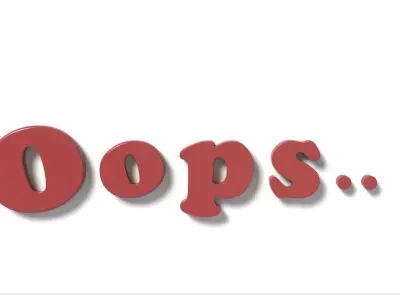 Home decoraction-oops text 3D model