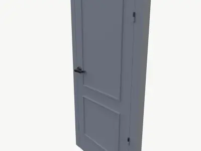 Low Poly Door Ready to Animate Low-poly 3D model