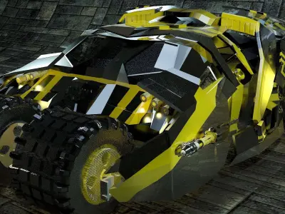 Bat Mobile vehicle From Batman  3D model