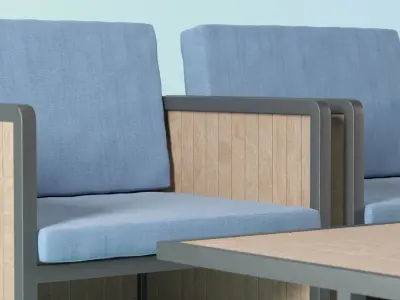 Exterior Table and Chair model 3D model