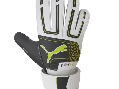 Football goalkeeper gloves  Low-poly 3D model