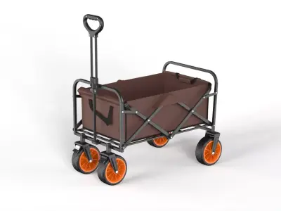 Foldable Garden Wagon Cart 3D model