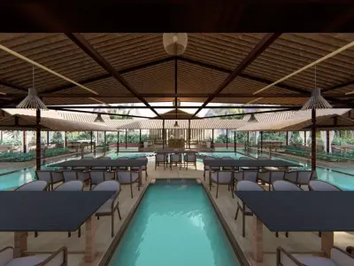 Tropical Bamboo Restaurant  3D model