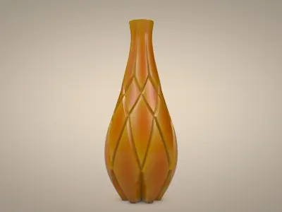 Vase 6 orange 3D model