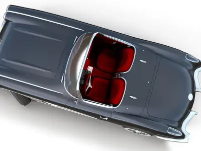 Classic sport car PBR Low-poly 3D model