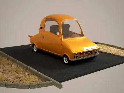Cartoon car 3D model