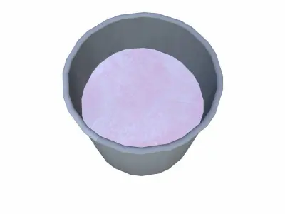 Powder Container Low-poly 3D model