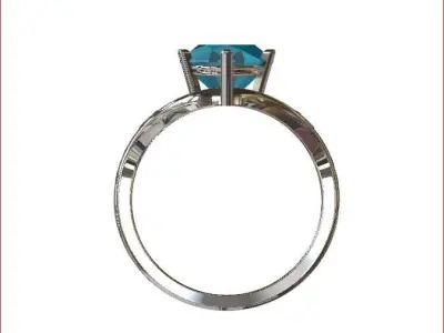 topaz set ring 3D print model