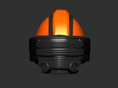 helmet high poly sculpt 3d printable  3D model 58
