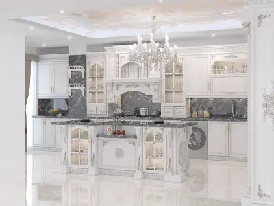 Classic kitchen design 3D model