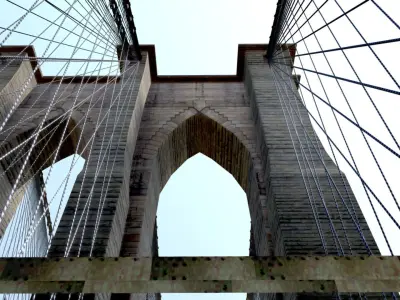 Brooklyn Bridge Low-poly 3D model