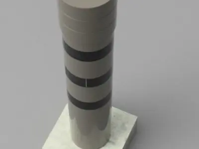 Radar 1 stainless steel lamp post Free 3D model